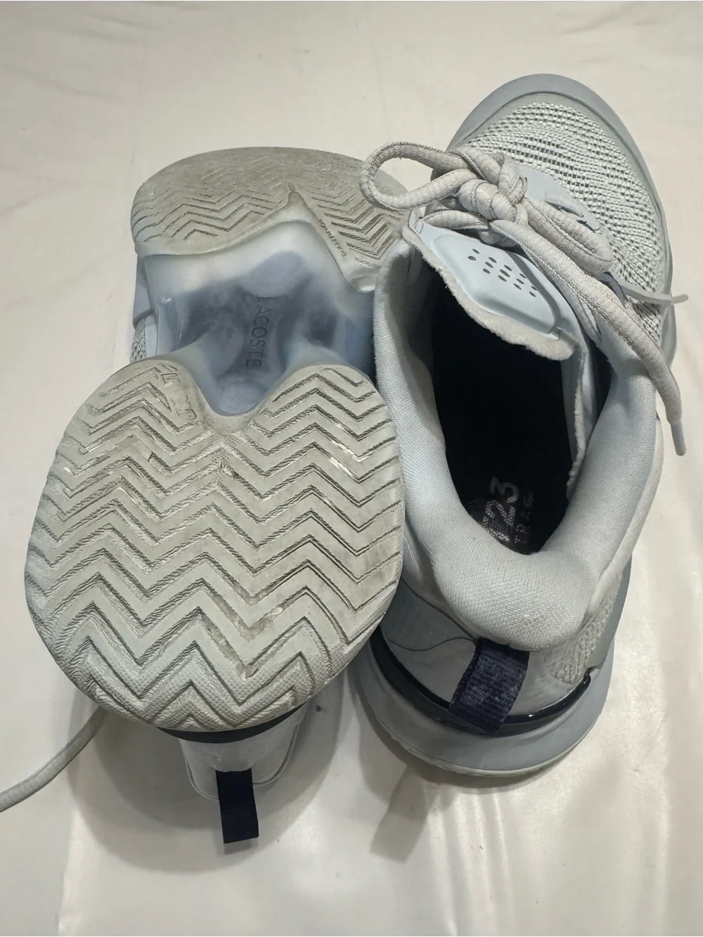Lacoste Men's Light Gray Athletic Sneakers